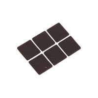 Klobučevinasti drsniki samolepilni 32 mm x 32 mm 6 kosov Rjave barve