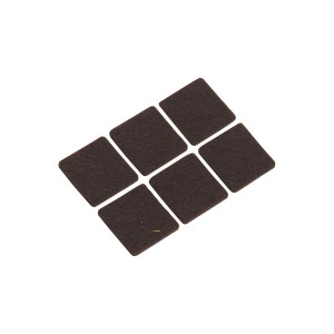 Klobučevinasti drsniki samolepilni 32 mm x 32 mm 6 kosov Rjave barve