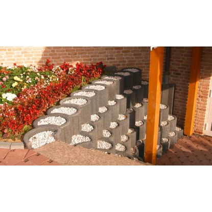 Hangflor Cvetlični kamen 20 cm x 35 cm x 28 cm siva