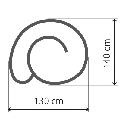 Bellissa Zeliščna spirala pocinkana 80 cm × 140 cm × 130 cm