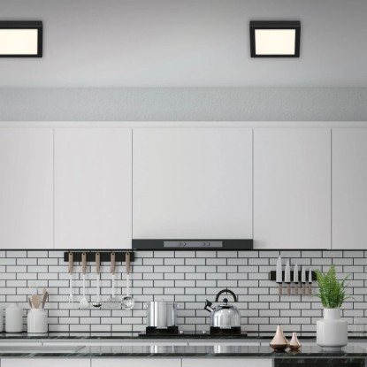 Briloner LED stropna svetilka Fire Black 16 W Črna