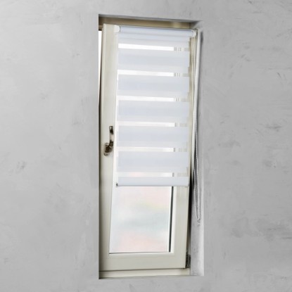 Cocoon Easy Fix dvojna dnevna rolo zavesa bela 90 cm x 220 cm