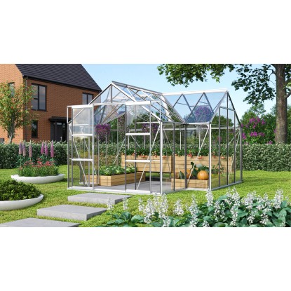 Vitavia rastlinjak Sirius ESG 3 mm Aluminijasto-prazen s temeljem
