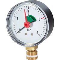 Manometer 10 mm (3/8") Radialen 0-4 bare