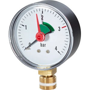 Manometer 10 mm (3/8") Radialen 0-4 bare
