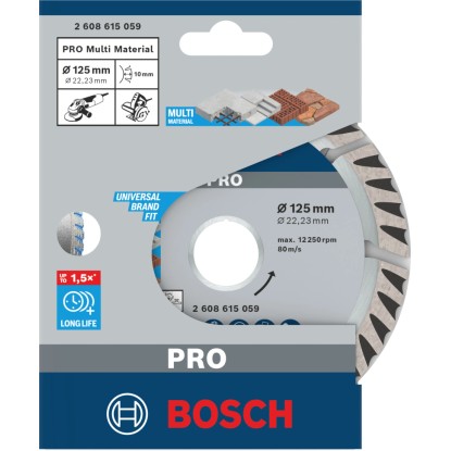 Bosch Diamantna rezalna plošča Standard Universal Ø 125 mm x Ø 22,23 mm