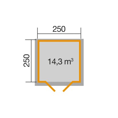Weka Lesena vrtna hiška Sienna D Š x G: 250 cm x 250 cm