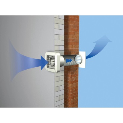 Ventilator System Ø 125 z žaluzijami in časovnikom