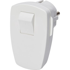 Zaščitni kontaktni vtič s stikalom Bela