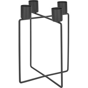 Svečnik Midnight Mystery 10,5 cm x 10,5 cm črn