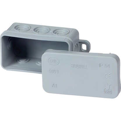 Razdelilna doza nadometna 75 mm x 45 mm siva IP54