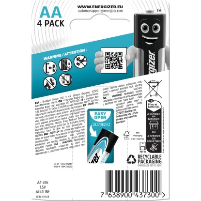 Energizer® Max Plus Alkalna AA baterija Mignon 4 kosi