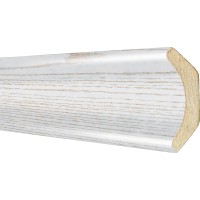 Letev z žlebom pepelnata bela folija 22 mm x 22 mm dolžina 2600 mm