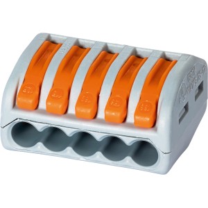 Wago Sponka z vzvodom 5-polna 10 kosov Siva