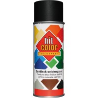 Hitcolor Barvni sprej črn svilnato sijajni 400 ml
