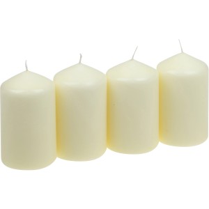 Steinhart Debele sveče Ø 57 mm x 100 mm šampanjec komplet 4 kosov