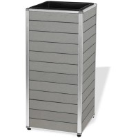 Talna vaza/rastlinski steber svetlo siva z odstranljivim plastičnim vložkom