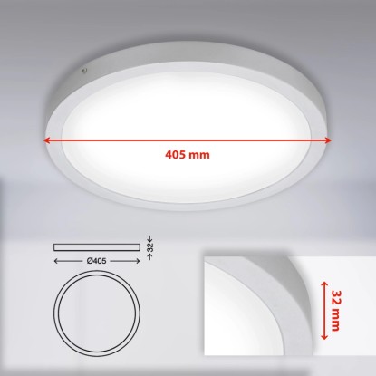 Briloner LED stropna in stenska svetilka Fire mat kromirana