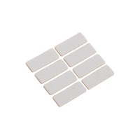 Klobučevinasti drsniki samolepilni 16 mm x 44 mm 8 kosov Bele barve