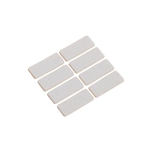 Klobučevinasti drsniki samolepilni 16 mm x 44 mm 8 kosov Bele barve