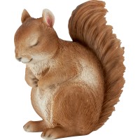 Dekorativna figura veverica sedeča 11 cm x 18 cm x 19 cm temno rjava