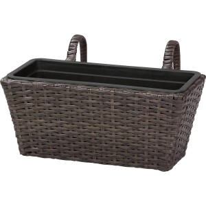 Balkonsko korito za rastline 22 cm x 40 cm x 28 cm Temno rjava