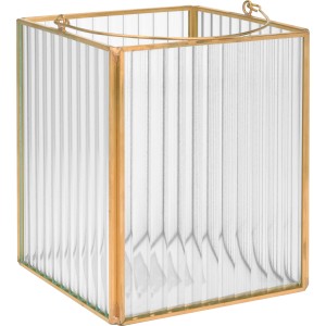 Laterna Modern Antique 17 cm x 14 cm x 14 cm prozorno-zlata