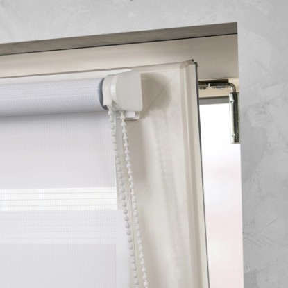 Cocoon Easy Fix dvojna dnevna rolo zavesa bela 90 cm x 220 cm