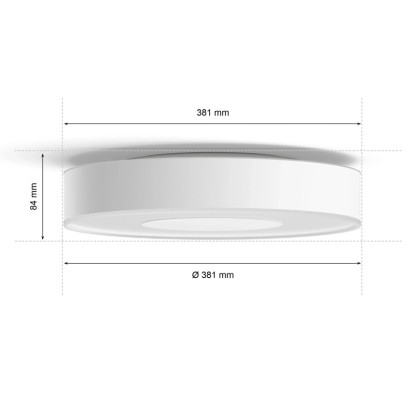 Philips Hue Stropna svetilka White & Color Ambiance Infuse M Bela 2400 lm