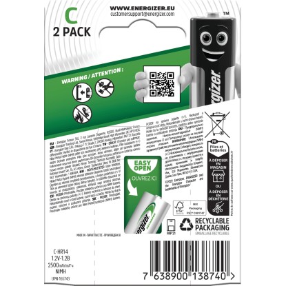 Energizer Akumulatorska baterija Power Plus C Baby 2500 Paket 2 kosa