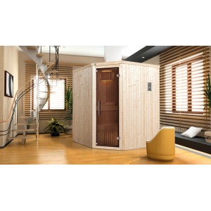 WEKA Savna Kiruna 2 peč BioS integrirano krmiljenje steklena vrata videz grafita