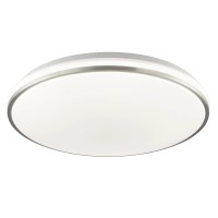 Brilliant LED stropna svetilka Avalis bela/ščetkano aluminijasto Ø 38 cm
