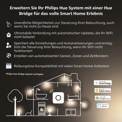 Philips Hue 3-delni začetni komplet White Ambiance E27 z zatemnilnikom 800lm 75W