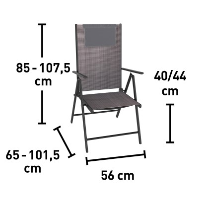 Garnitura vrtnega pohištva Travessa 8-delna iz aluminija siva