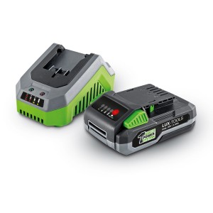 LUX-TOOLS 20 V Li-ionski akumulator s hitrim polnilnikom 1 PowerSystem 2 Ah