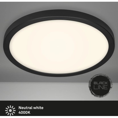 Briloner LED stropna svetilka Fire Black 24,5 W Črna