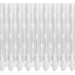 Zavesa z zankami Sina bele barve 160 cm x 300 cm