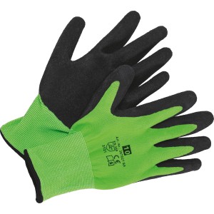 Vrtne rokavice z delnim premazom iz lateksa zelene velikost 9
