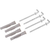 LUX-TOOLS Večnamenski zidni vložek z kotnim kavljem Ø 8 mm x 47 mm 4 kosi