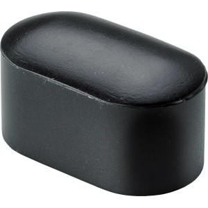 Hettich Plastični čep za nogo za ovalne cevi 38 mm x 20 mm črn 4 kosi