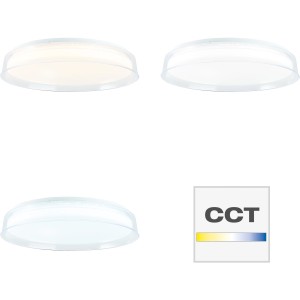 Smarte LED okrasno svetilo Leanna bela/prozorna Ø 41 cm