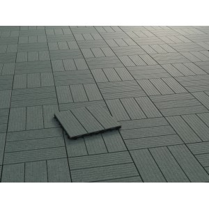 Plošče na klik WPC Siva 4 kosi 30 cm x 30 cm x 2,2 cm