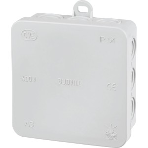 Razdelilna doza nadometna 85 mm x 85 mm siva IP54