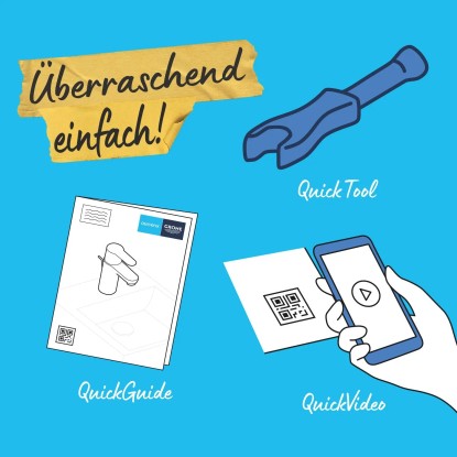 Grohe QuickFix Armatura za umivalnik enoročna mešalna Start S črna