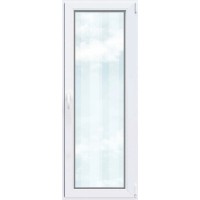 Balkonska vrata 2-slojno steklo Uw 1,5 bela Š: 80 cm x V: 210 cm desno