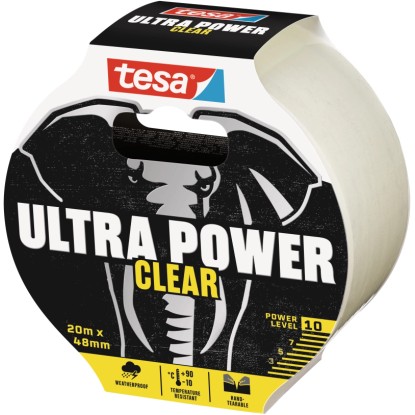 Tesa trak za popravila Ultra Power Clear 20 m: 48 mm Prozoren