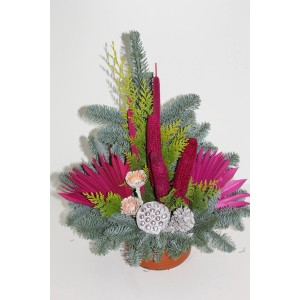 Nagrobni lonec Nobilis, pribl. 18 cm, robidove barve