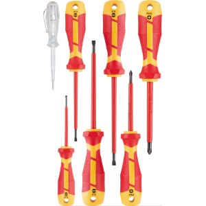 LUX-TOOLS Komplet izvijačev VDE 7-delni