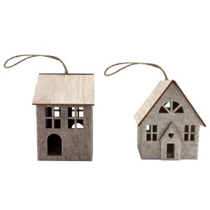 Boltze Viseči okrasek Neyla 2 vrsti sortiran bež