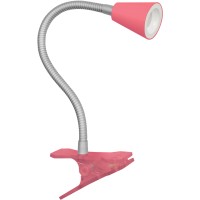 Gibljiva LED-svetilka s ščipalko rožnata by jedi